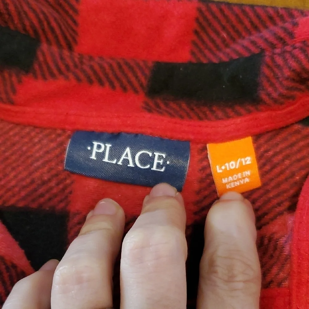 The Children's Place Red and Black Checkered Button Down Shirt
